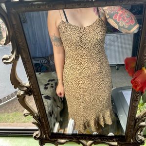 Ann Taylor leopard print pencil dress size 8